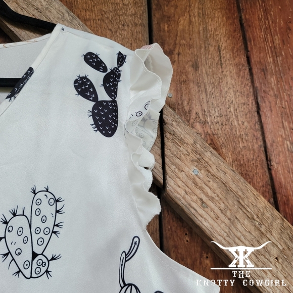 Cactus Cap Sleeve Blouse - Picture 2 of 2